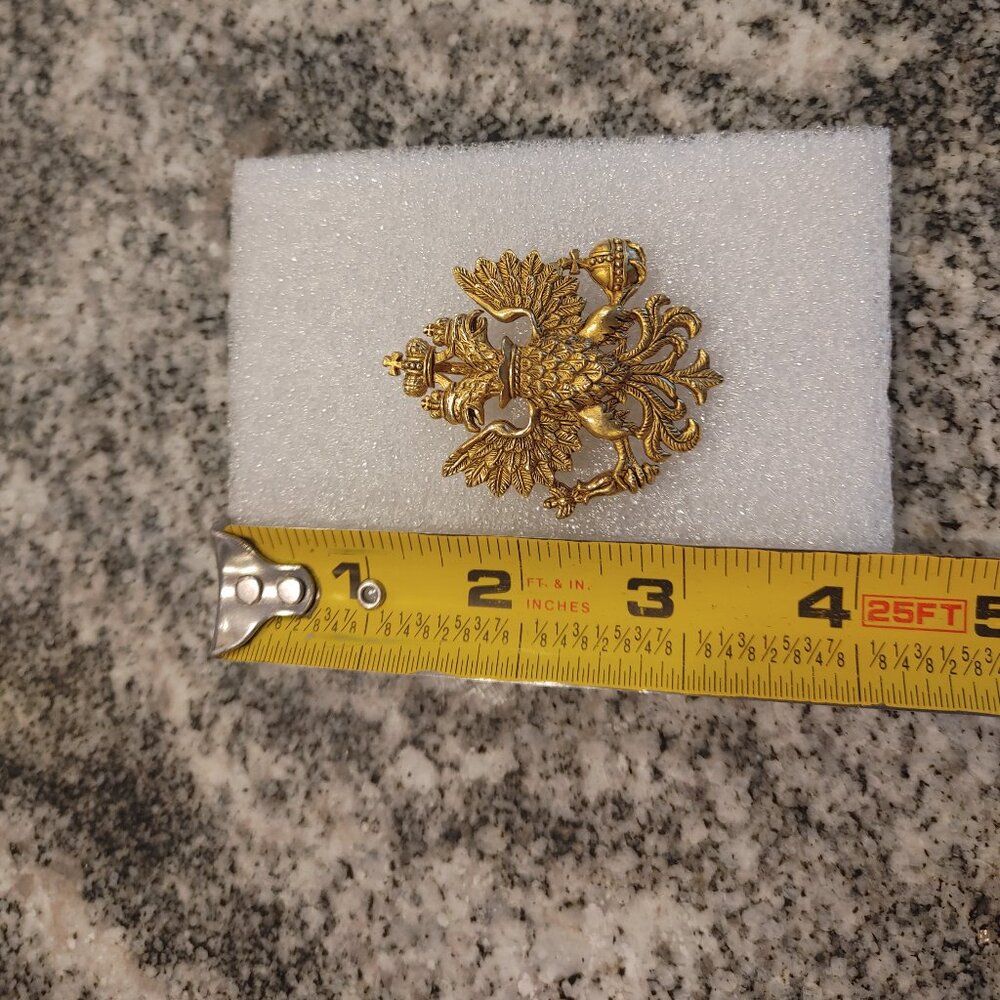 Imperial Eagle brooch / Pendant, Signed - Picture 12 of 16